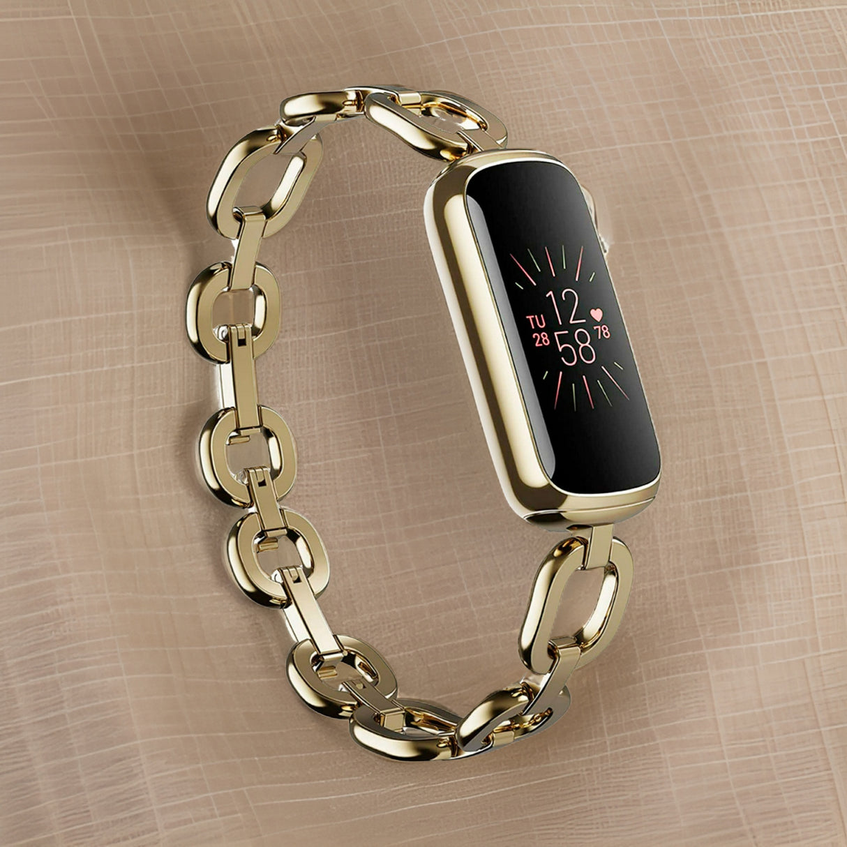 Fitbit Luxe Special Edition Fitness and Wellness Tracker with Gorjana Soft Gold