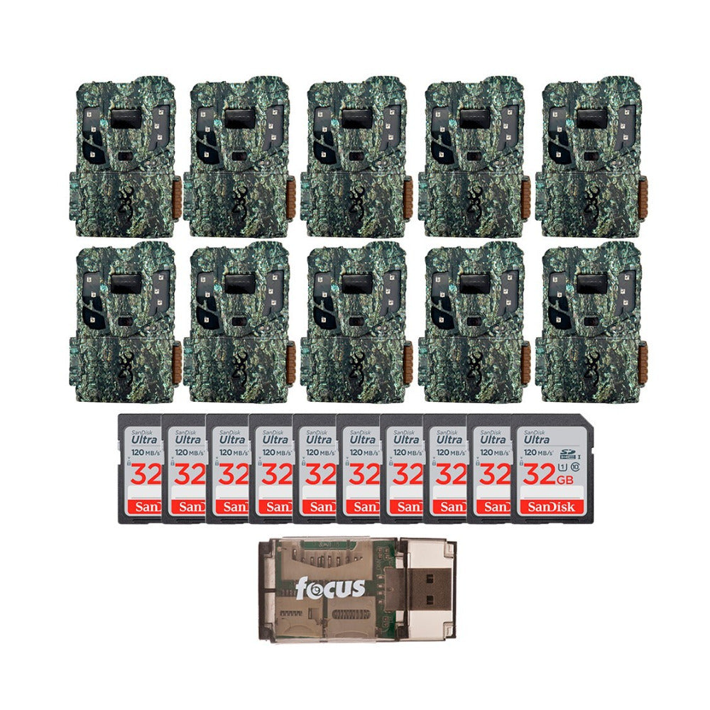 Browning 10PK Pro Scout Max Extreme HD Cellular Trail Camera with 32GB Memory Card and Reader