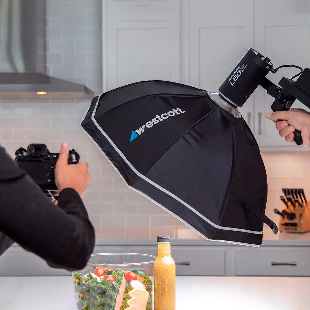 Westcott L60-B Bi-Color LED Video Light (60W) with V-Mount 14.8v Lithium-ion Battery and Charger Kit