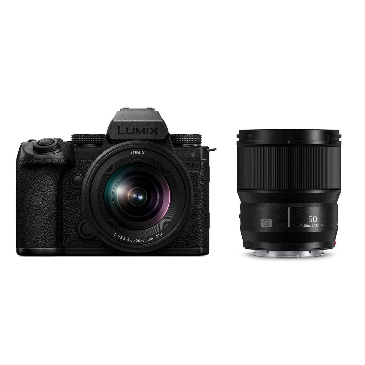 Panasonic DC-S5M2X 24.2MP Camera with S-R2060 20-60mm and S-S50 50mm Lens
