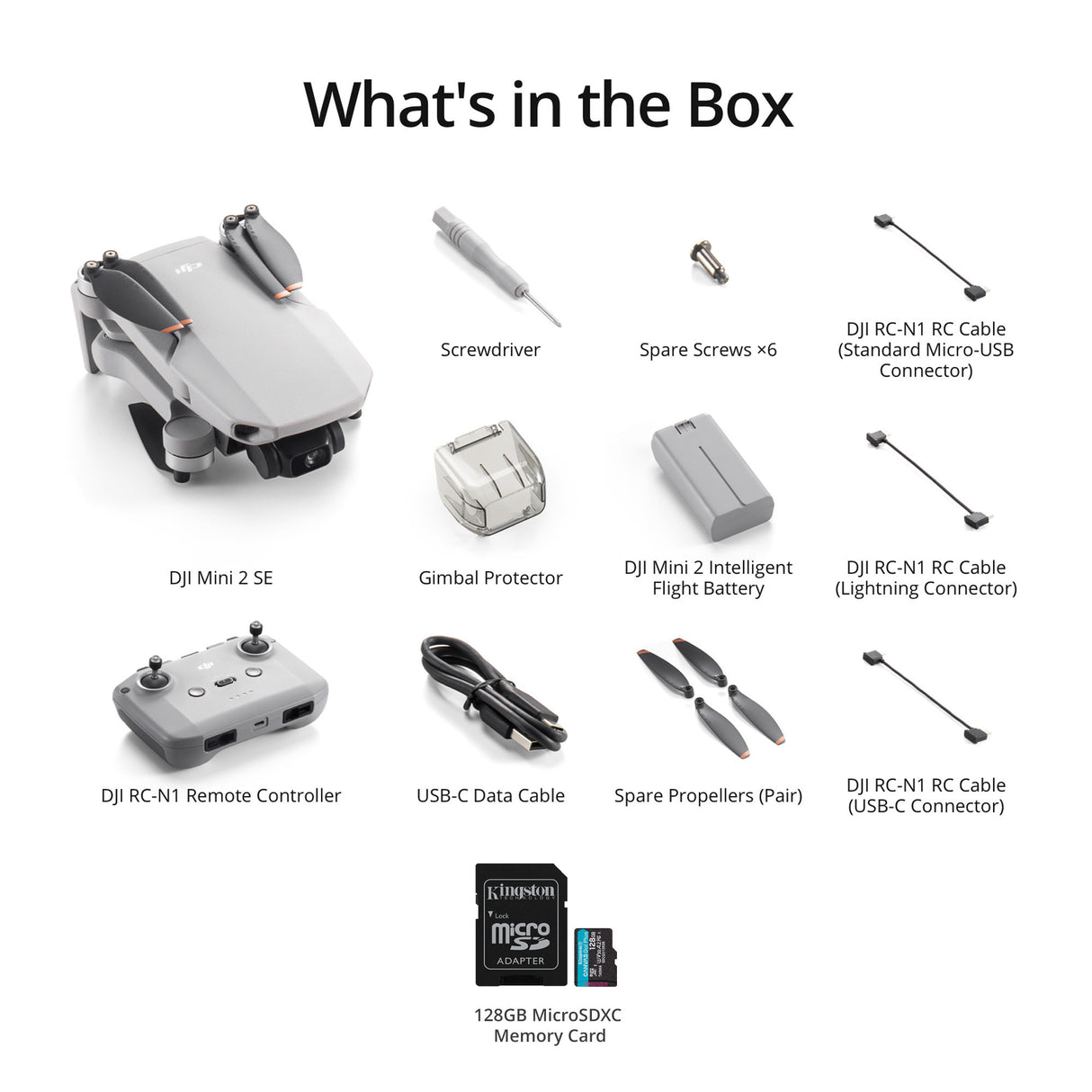 DJI Mini 2 SE Quadcopter Drone with 64GB Memory Card- Lightweight Mini Camera Drone with 2.7K Video