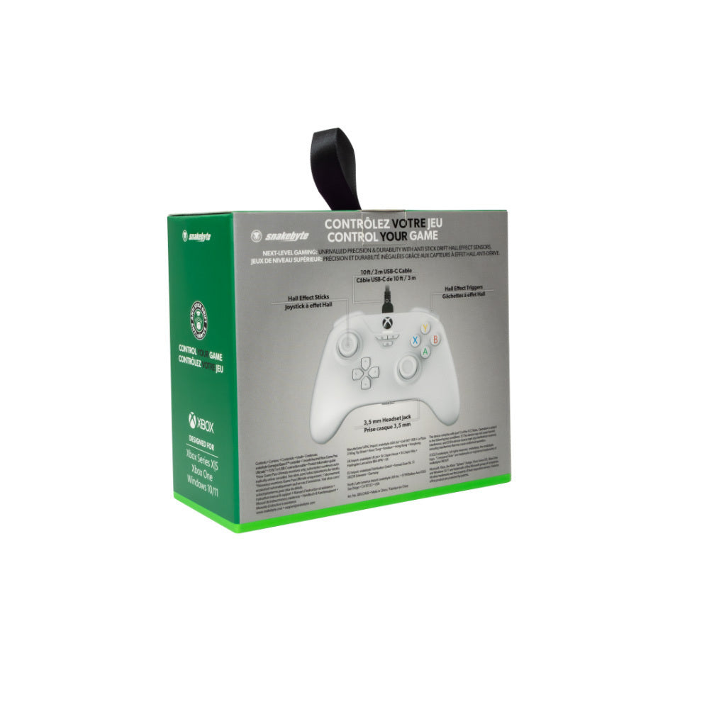 Snakebyte Officially Licensed Gamepad Base X Controller for Xbox Series X and PC (White)