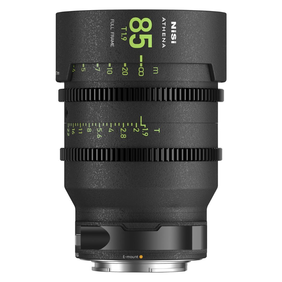 NiSi 85mm ATHENA PRIME Full Frame Cinema Lens T1.9 with 77mm Filter Thread (E Mount, Drop-in Filter)