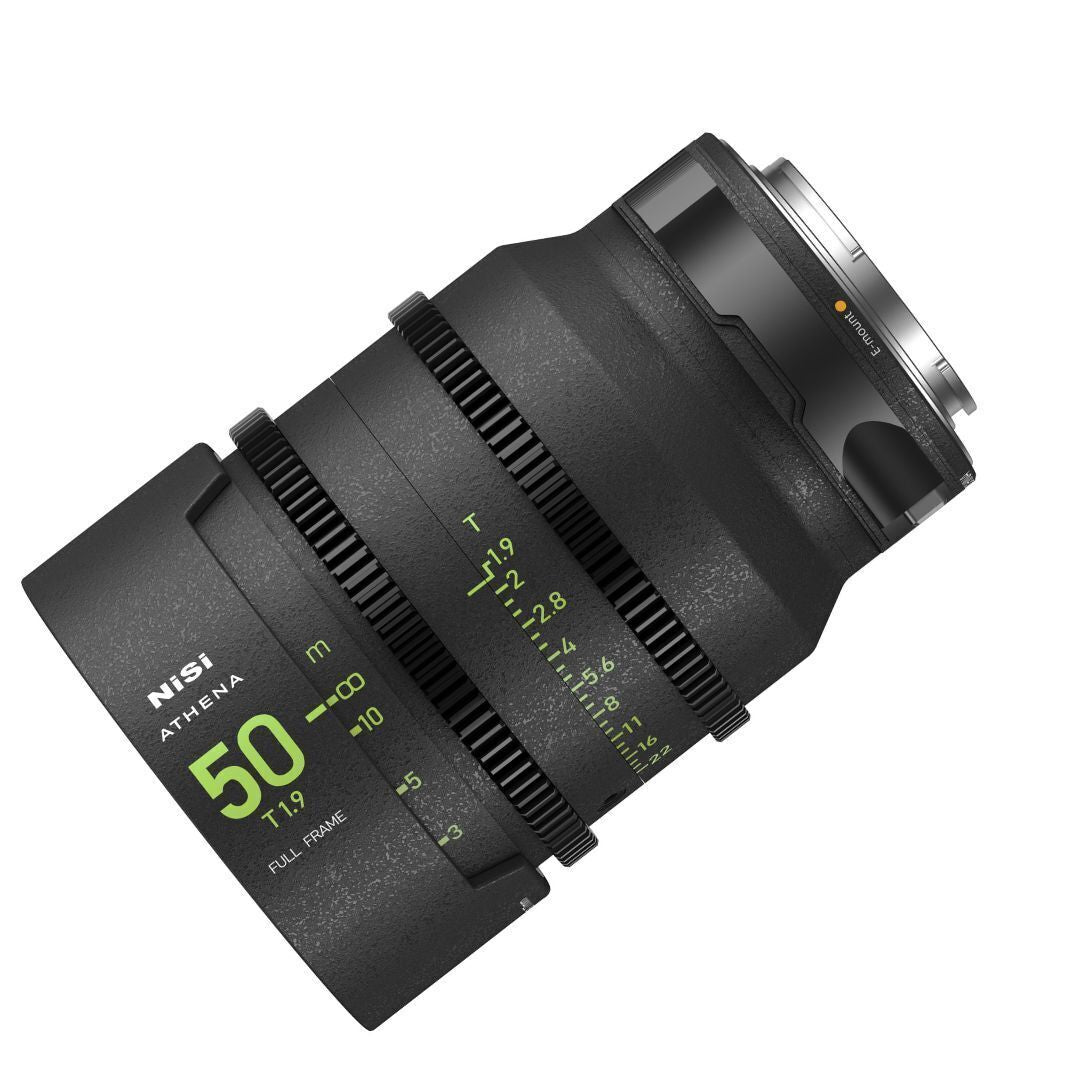 NiSi 50mm ATHENA PRIME Full Frame Cinema Lens T1.9 with 77mm Filter Thread (E Mount, Drop-in Filter)