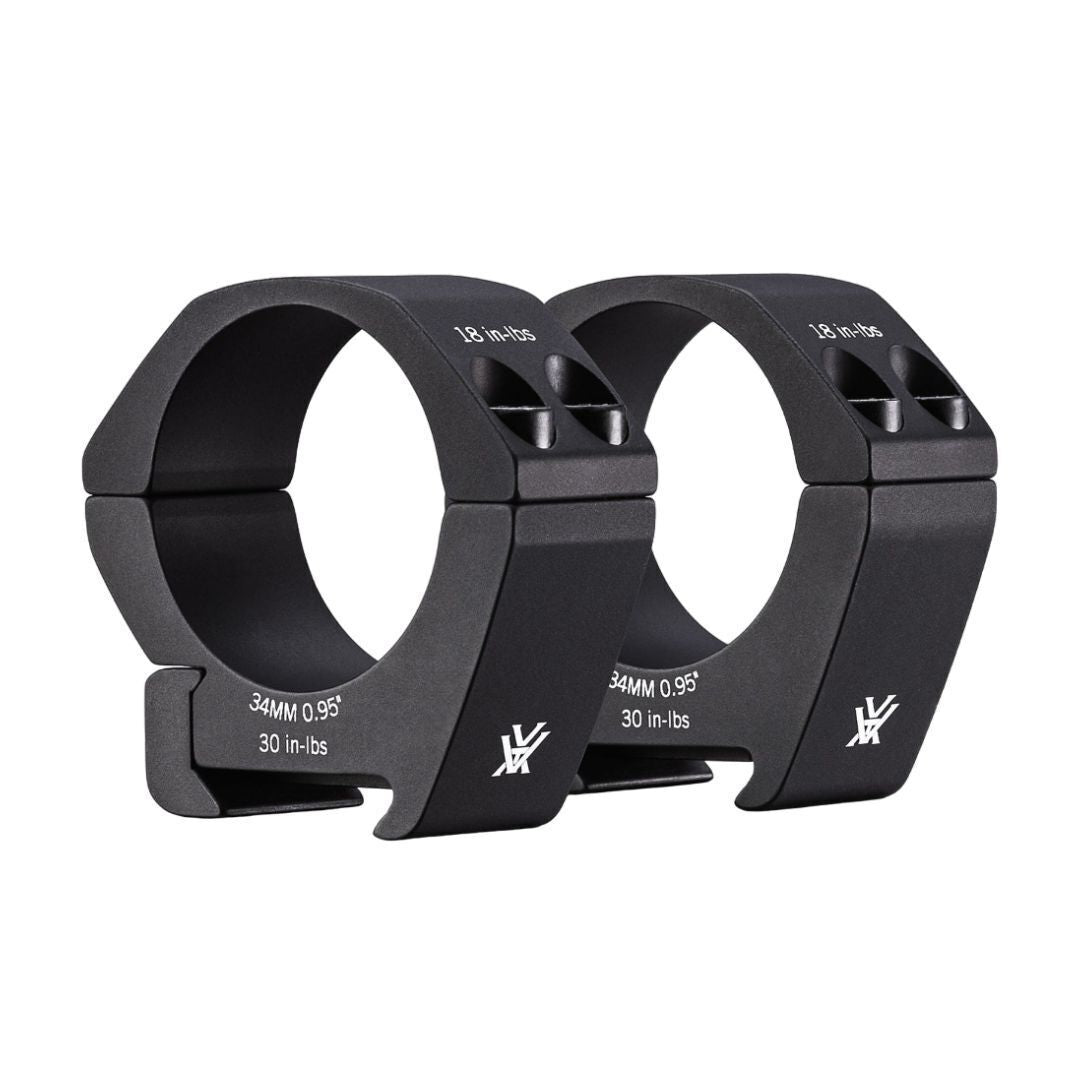 Vortex Pro 34mm Type 2 Low-Glare Matte Black Riflescope Rings with Laser Engraved Torque (0.95-Inch)