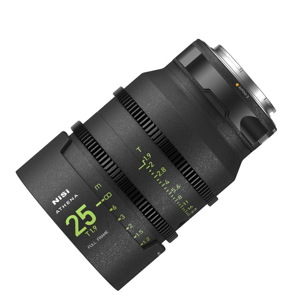 NiSi 25mm ATHENA PRIME Full Frame Cinema Lens T1.9 with 77mm Filter Thread (E Mount, Drop-in Filter)