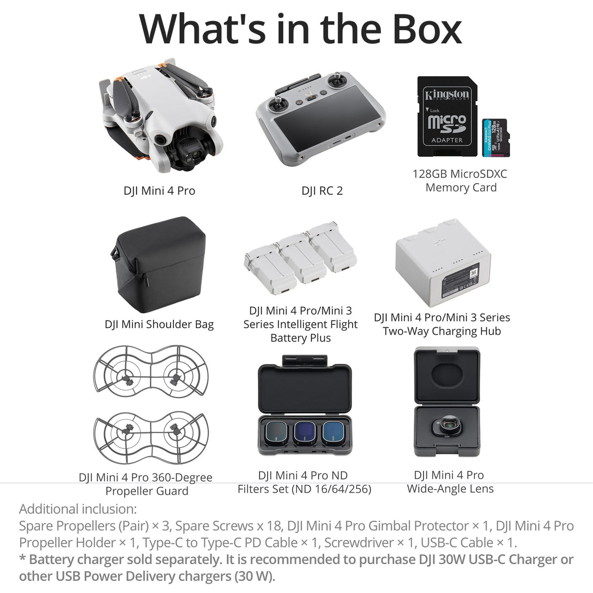 DJI Mini 4 Pro Fly More Combo Plus with ND Filters, Wide-Angle Lens, Propeller Guards