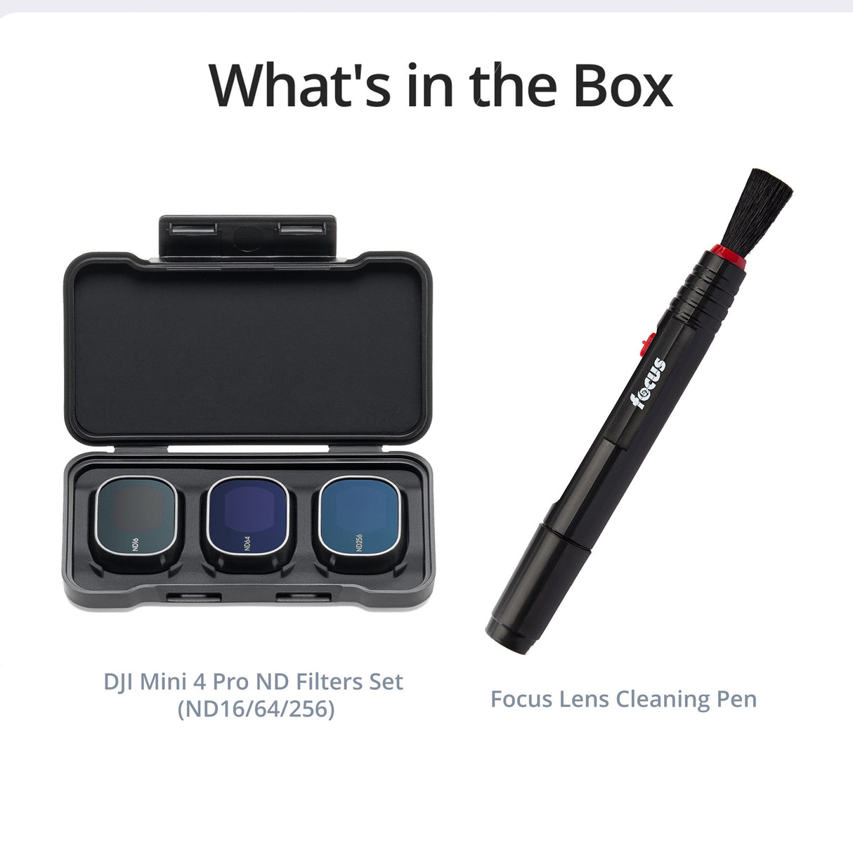 DJI Mini 4 Pro ND Filters Set (ND 16/64/256) with Lens Cleaning Pen Bundle