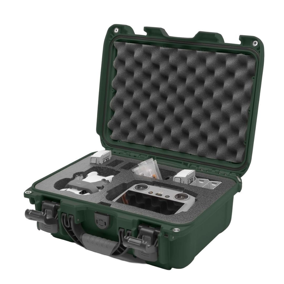 Nanuk 915 Waterproof Hard-Shell Case for DJI Mini 3 and Mini 4 Pro Fly More Combo (Olive)