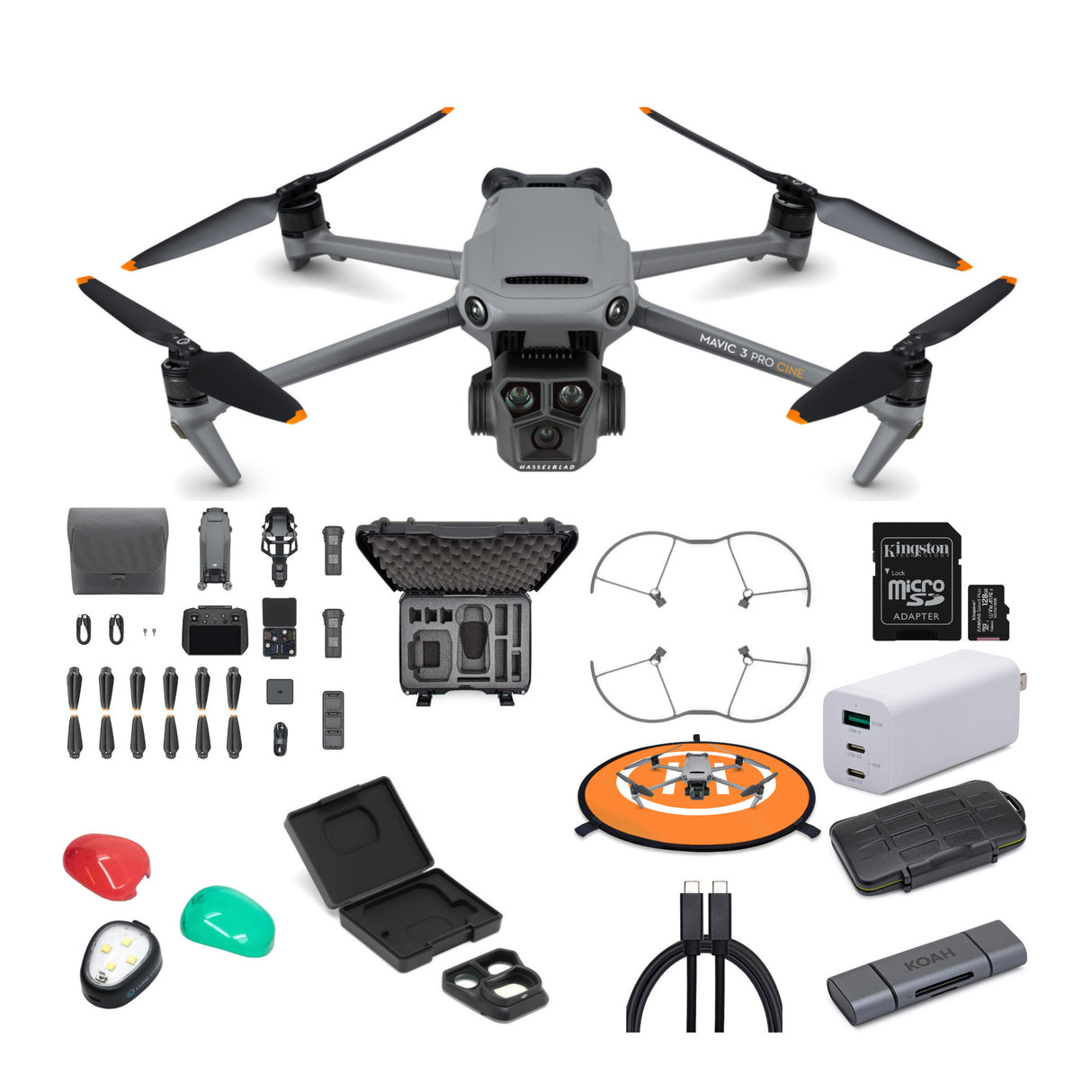 DJI Mavic 3 Pro Quadcopter Camera Drone Fly More Combo with DJI RCP Pro with Hard Case Bundle