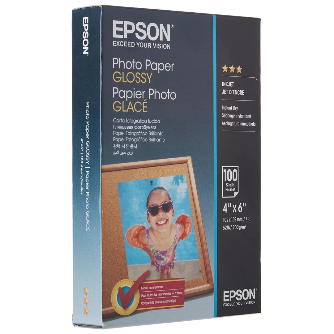 Epson 4 x 6-Inch Micro-Perforated Edge Glossy Photo Paper for True Photographic Prints (100 Sheets)