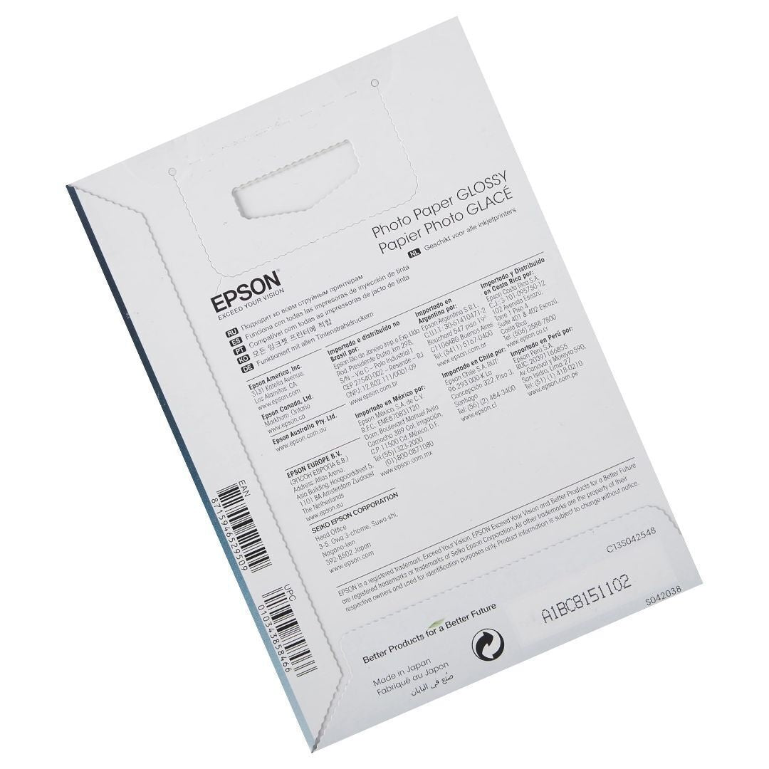 Epson 4 x 6-Inch Micro-Perforated Edge Glossy Photo Paper for True Photographic Prints (100 Sheets)