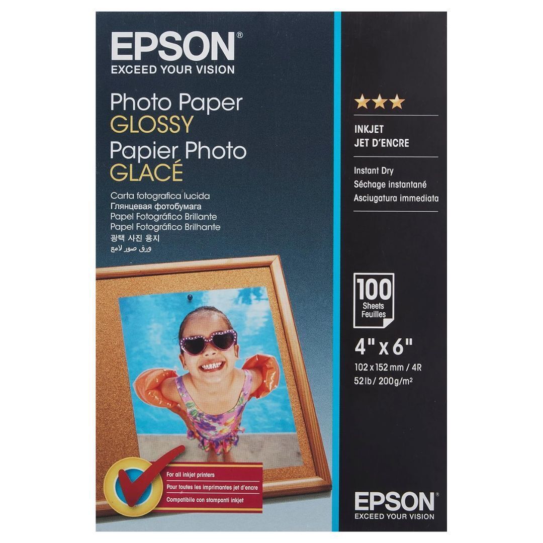 Epson 4 x 6-Inch Micro-Perforated Edge Glossy Photo Paper for True Photographic Prints (100 Sheets)