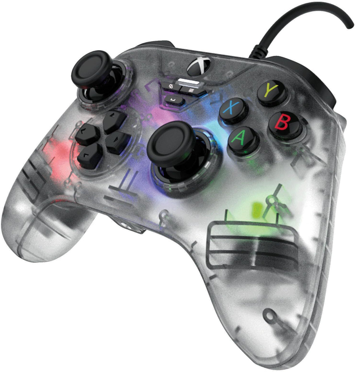 Snakebyte GamePad Officially Licensed RGB X Controller for Xbox Series X and PC (Clear)