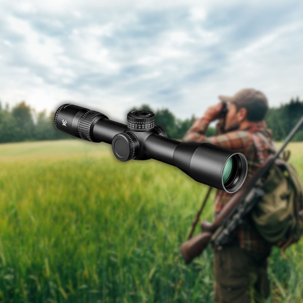 Vortex Venom 3 to 15x 44 FFP Riflescope - EBR-7C MOA Reticle with 34mm Riflescope Rings