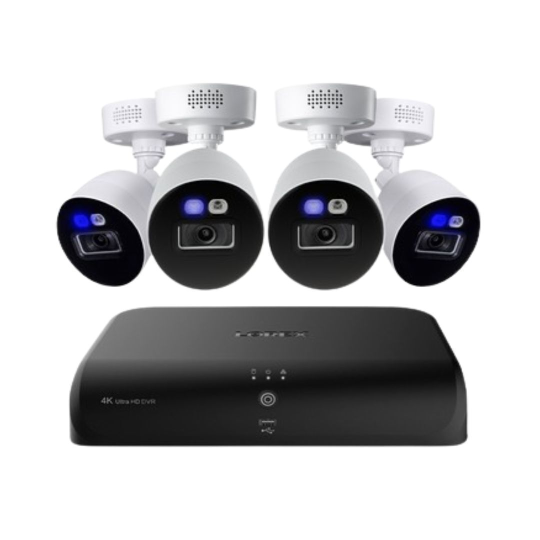 Lorex 4K 12 Channels (8 Wired and 4 Fusion Wi-Fi) 2TB Wired DVR System with Smart Deterrence Cameras