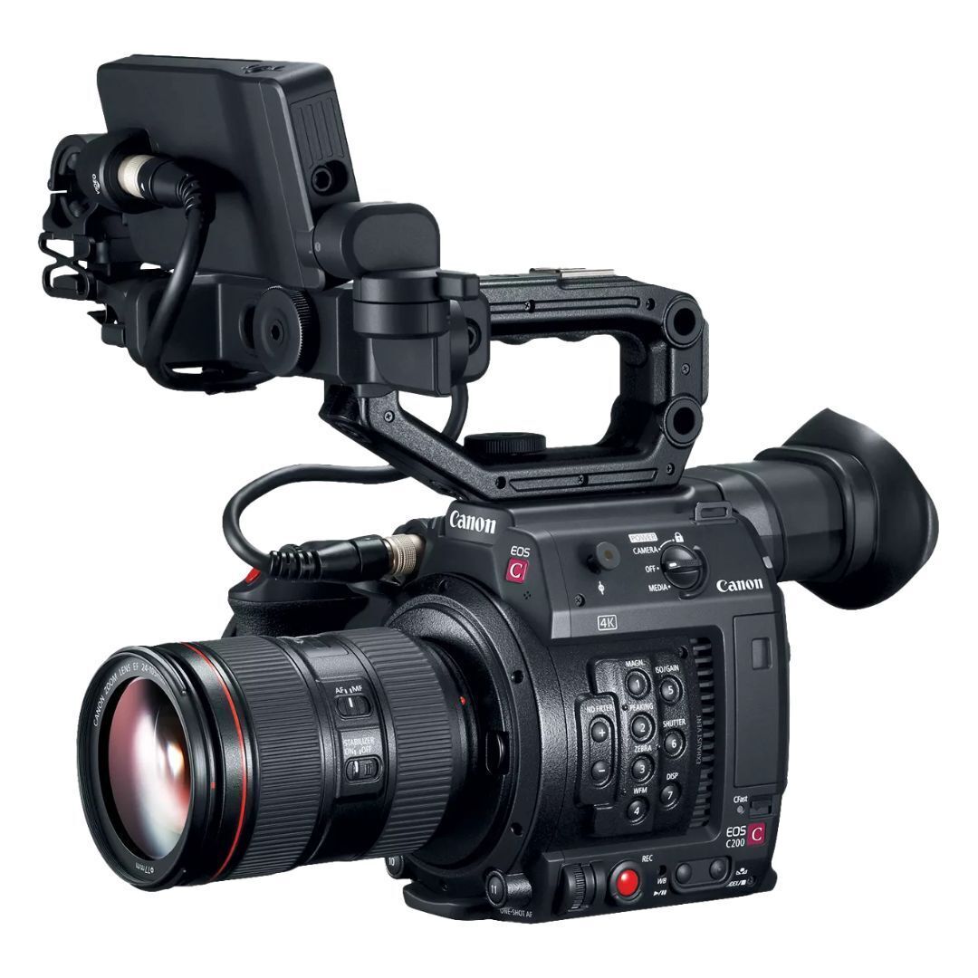 Canon EOS C200 Digital Cinema EF-Mount Camera with Built-In Electronic Viewfinder and LCD Monitor