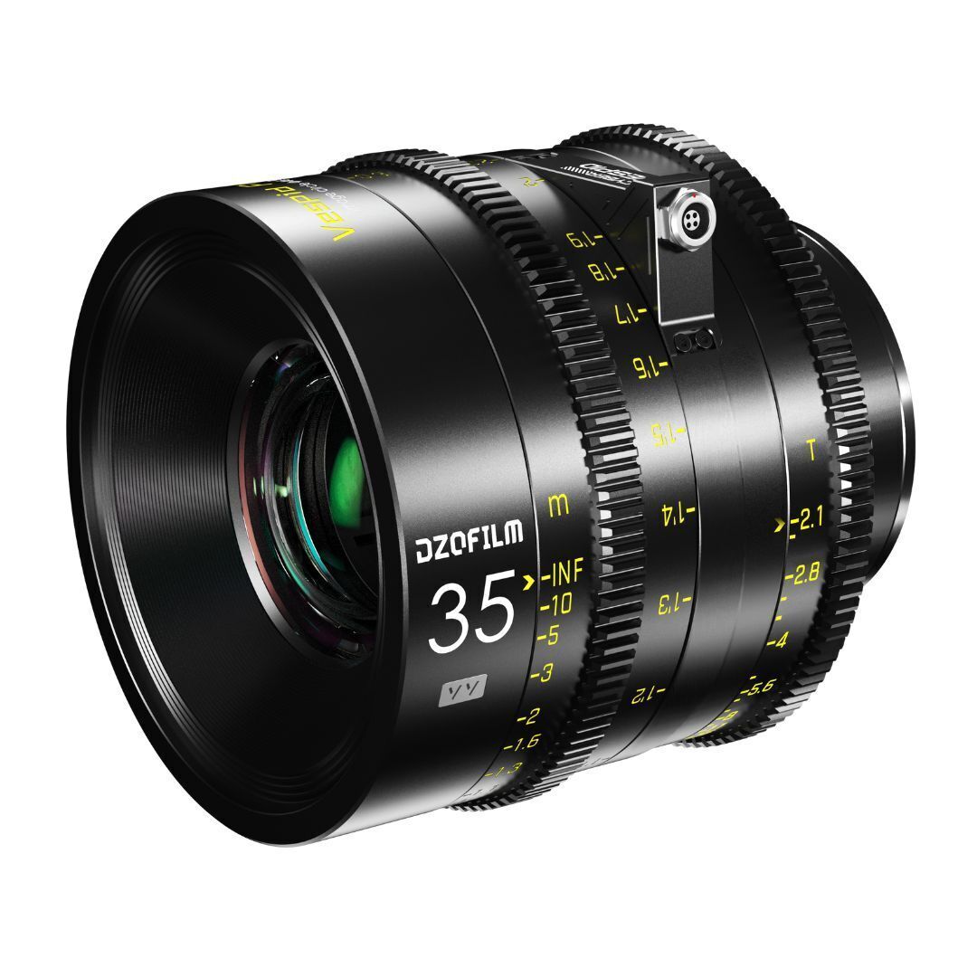 DZOFilm VESPID Cyber Full Frame 35mm T2.1 Prime Lens with Real-Time Transmission (PL and EF Mounts)