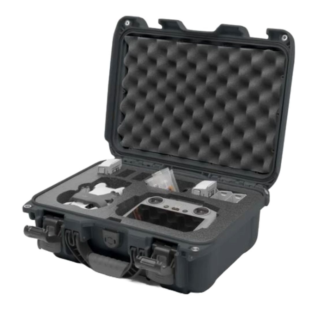 NANUK 915 Waterproof Protective Case for DJI Mini 4 Pro Fly More with PowerClaw Latching (Graphite)