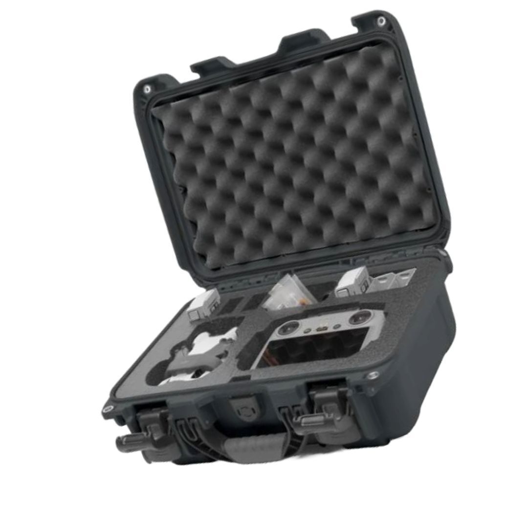 NANUK 915 Waterproof Protective Case for DJI Mini 4 Pro Fly More with PowerClaw Latching (Graphite)