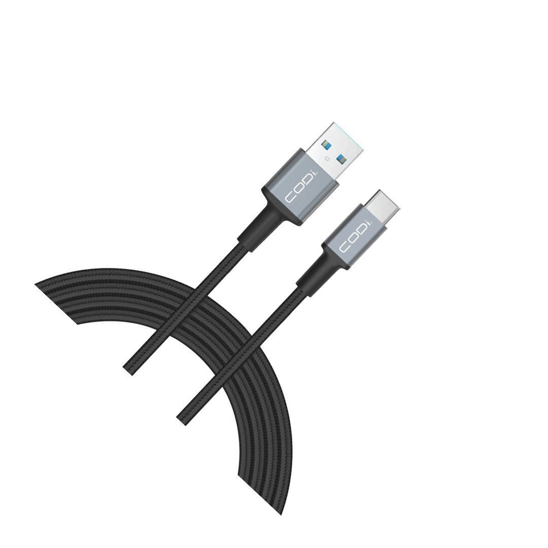 CODi 6-Foot Braided Nylon USB-A to USB-C Charge and Sync Cable