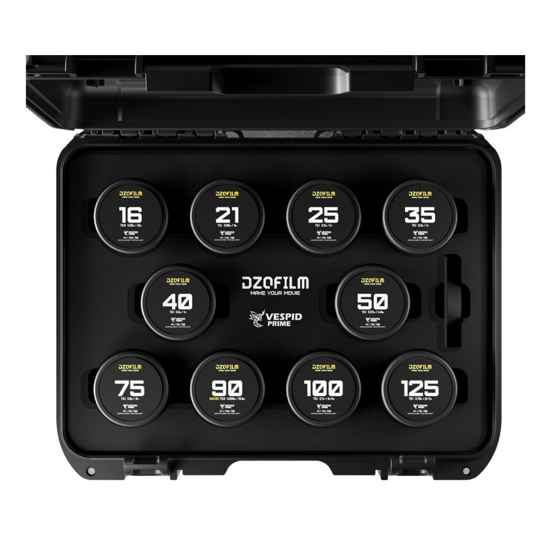 DZOFilm VESPID Prime Cine 10-Lens Kit with 270 Degrees Focus Rotation (PL and EF Mounts)