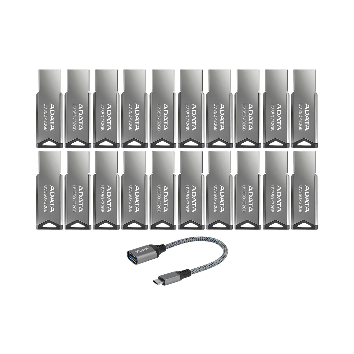 ADATA 32GB Metal USB 3.2 Flash Drive - AUV350 (20-pack)
