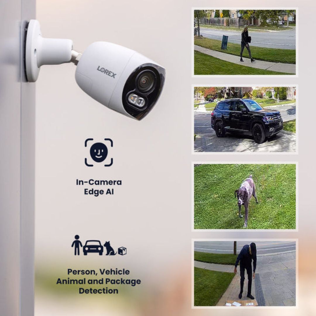 Lorex H20 4K Dual Lens IP Security Camera with Smart Security Lighting and Smart Motion Detection