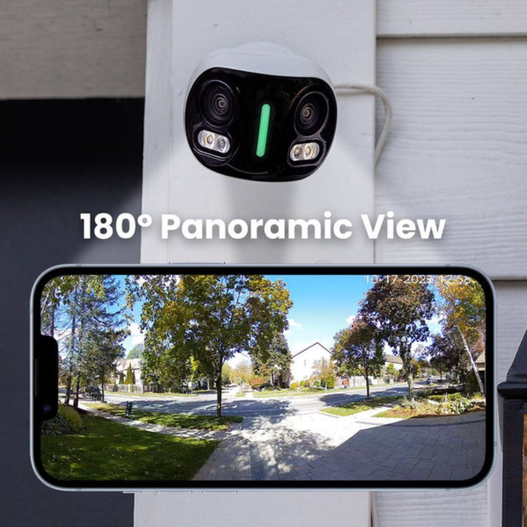 Lorex H20 4K Dual Lens IP Security Camera with Smart Security Lighting and Smart Motion Detection
