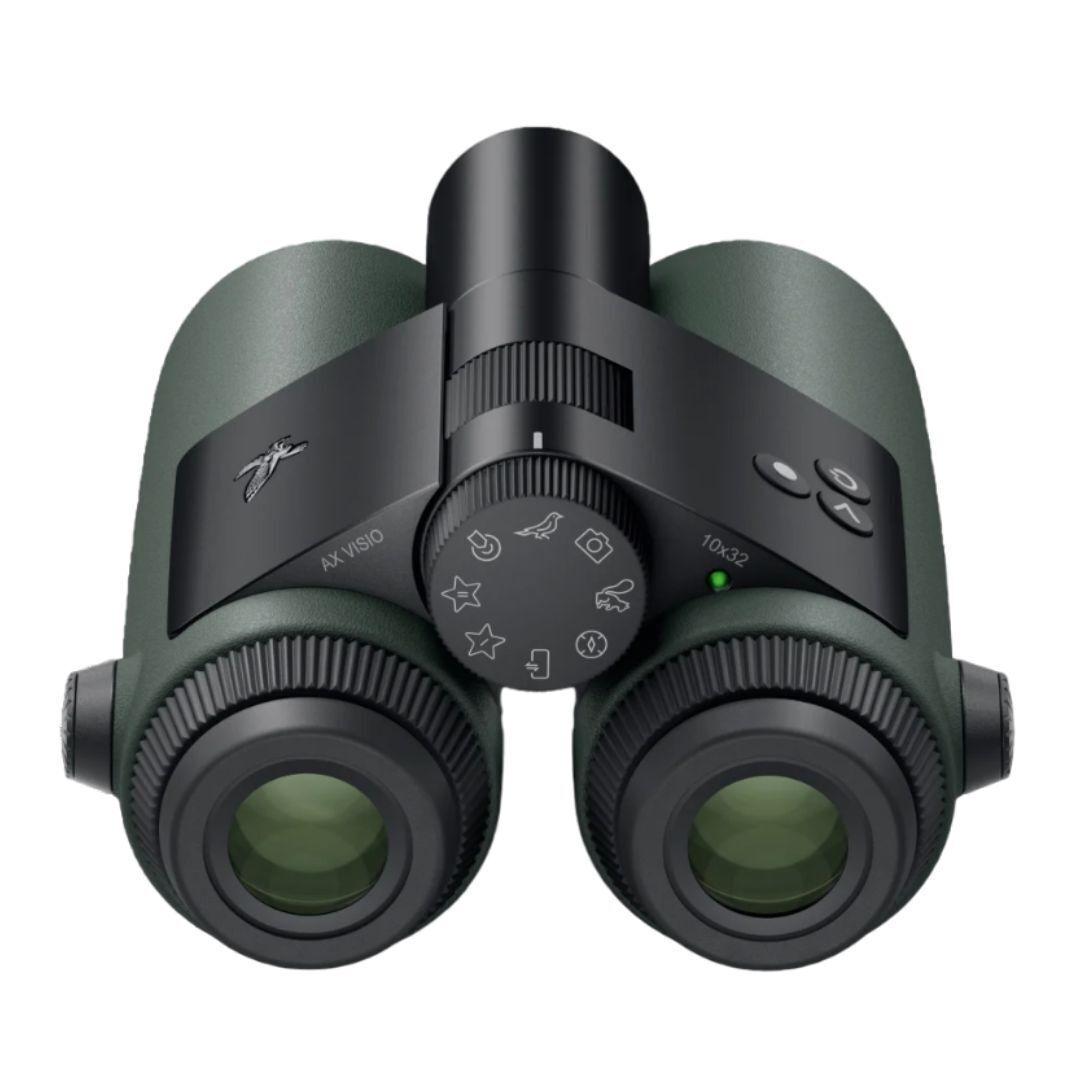 SWAROVSKI OPTIK AX Visio 10x32 Smart Binoculars with SWAROVSKI OPTIK Outdoor App Support (Green)