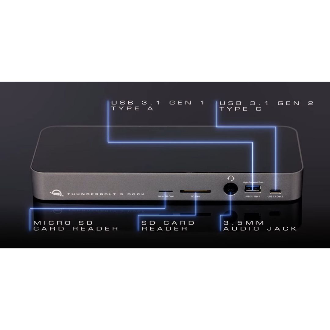 OWC 14-Port Thunderbolt Dock with Dock Ejector for Thunderbolt 3 Windows Pcs or Mac (Space Gray)