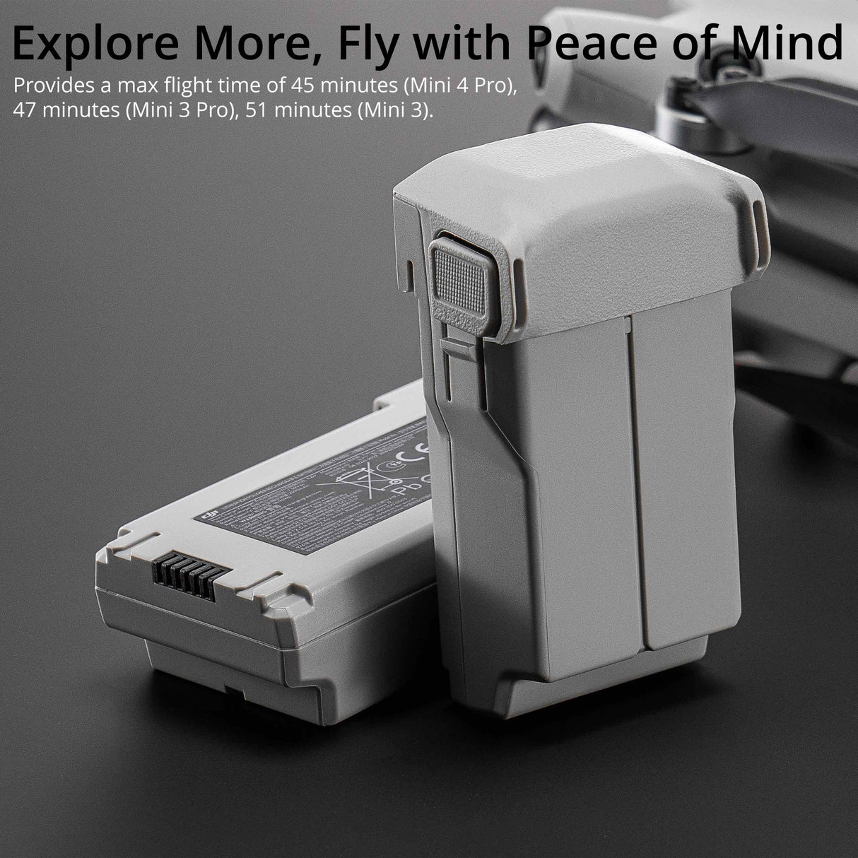 DJI Mini 4 Pro/Mini 3 Series Intelligent Flight Battery Plus with Neoprene Travel and Storage Pouch