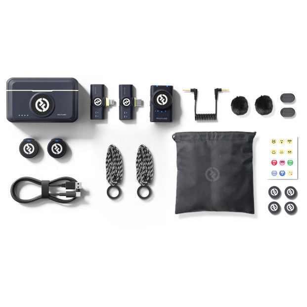 Hollyland LARK M2 DUO 2-Person Wireless Combo Microphone System (Shine Charcoal)