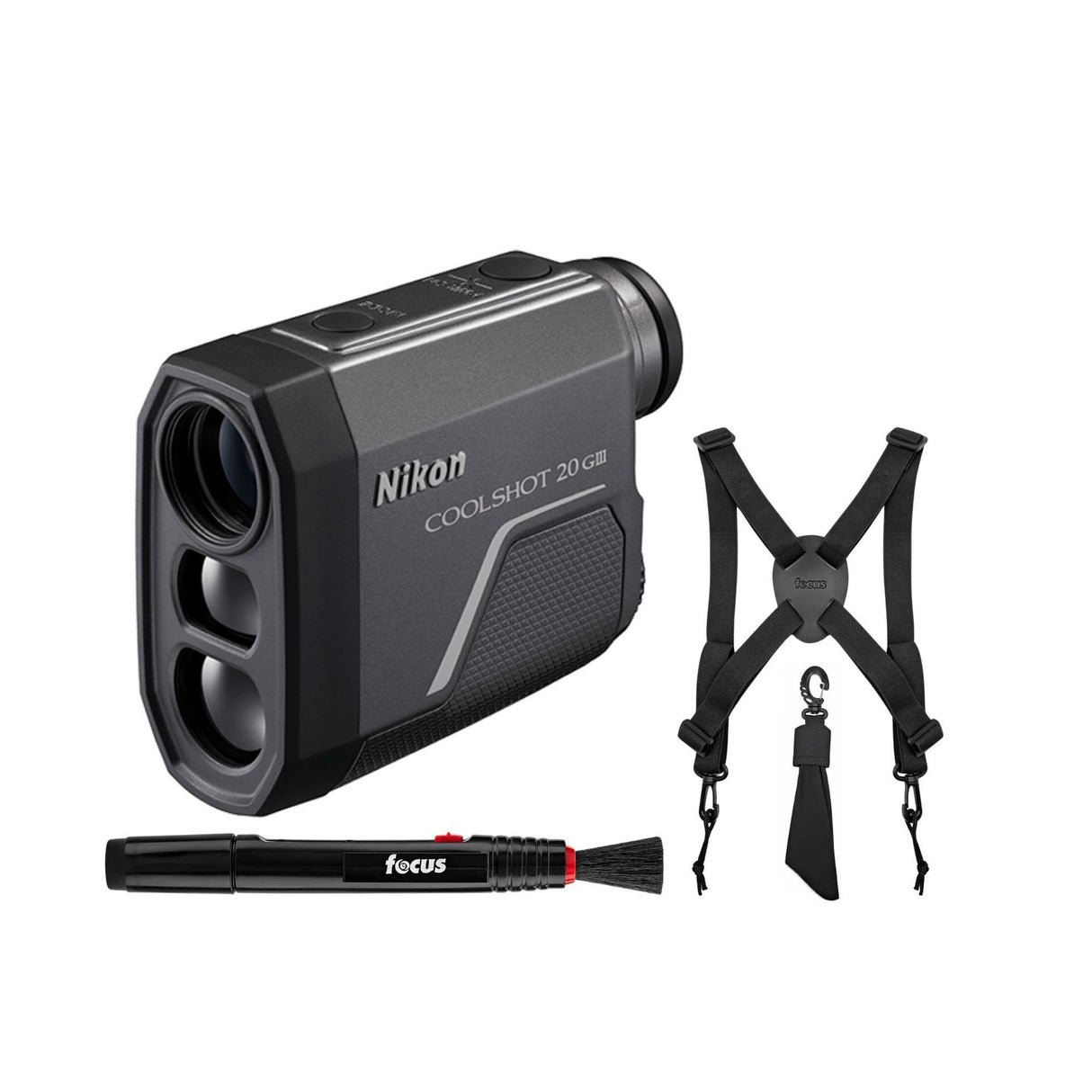 Nikon CoolShot 20 GIII 6x Monocular Laser Rangefinder with Monocular Harness, and Cleaning Pen