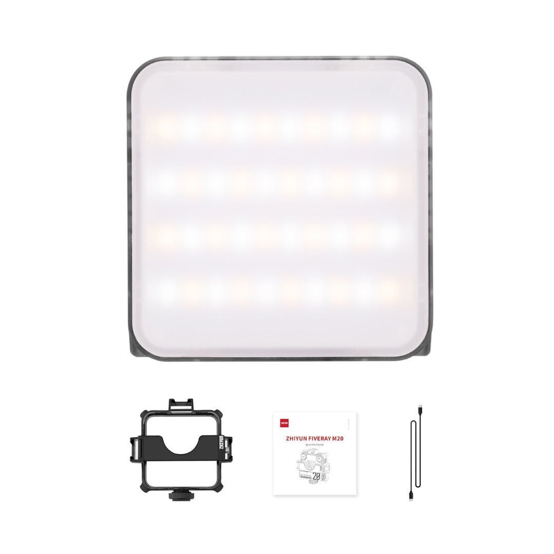 Zhiyun FIVERAY M20 Bi-Color LED Light with High CRI and Illuminance (Combo Version)