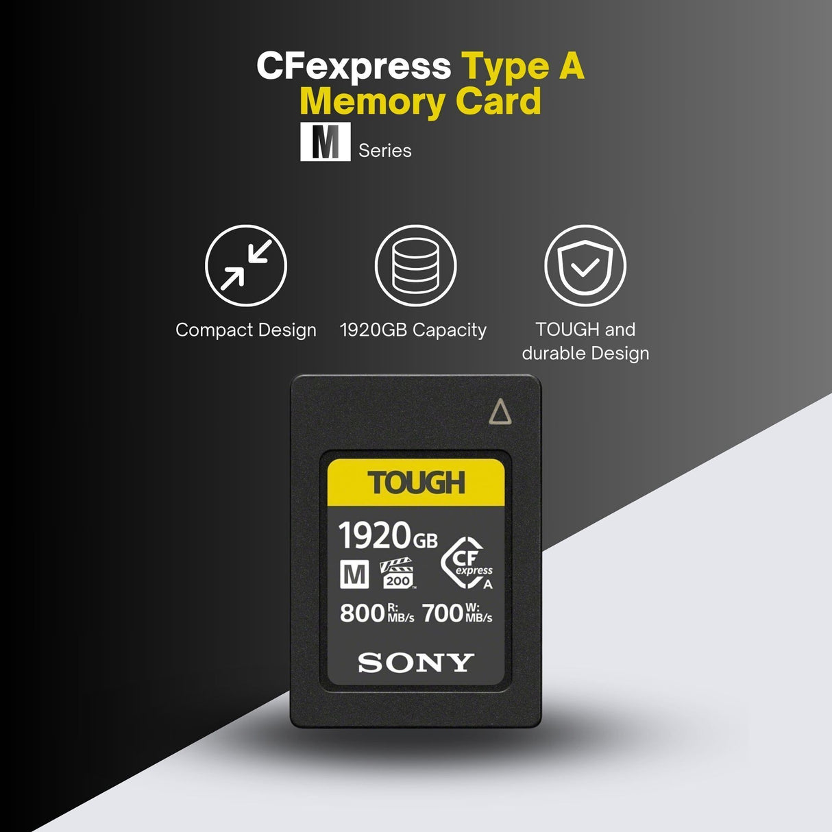 Sony M Series 1920GB CFexpress Type A TOUGH Memory Card with Sony MRWG2 Memory Card Reader