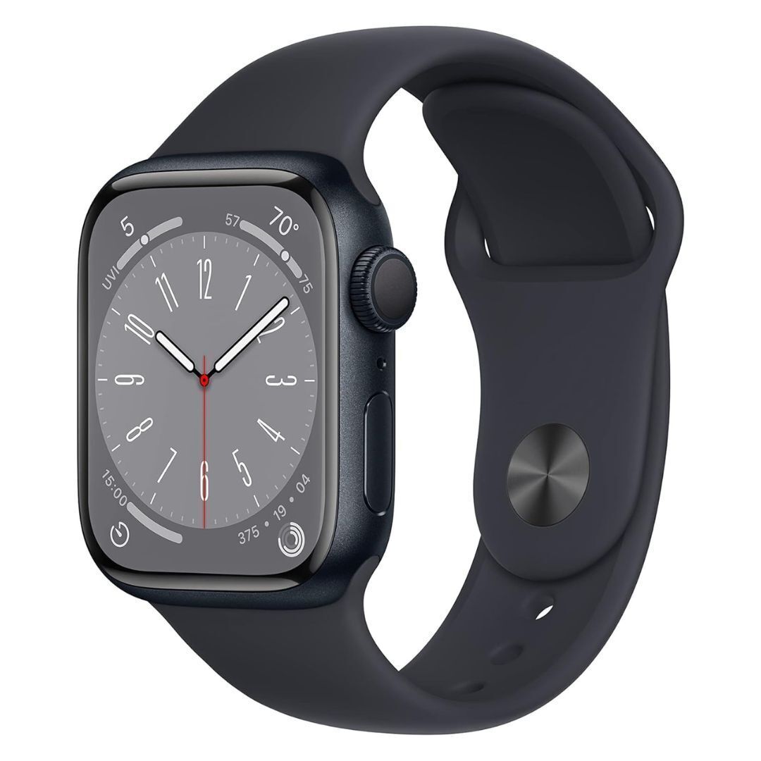 Apple Watch Series 8, 41mm GPS, Aluminum Case with Sport Band (Midnight) (Certified Refurbished)