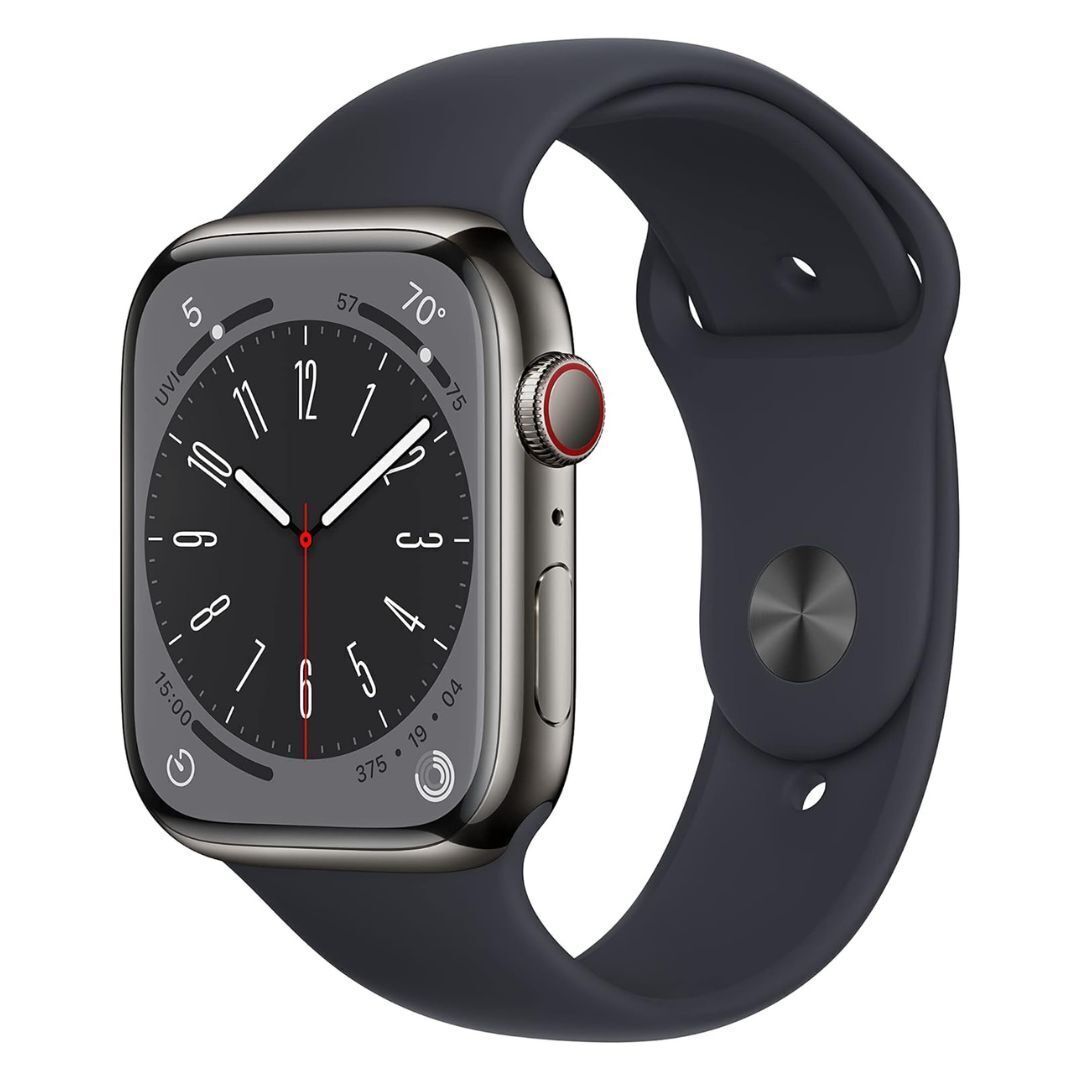 Apple Watch Series 8 GPS Plus Cellular 45mm Graphite Stainless Steel Case (Refurbished)