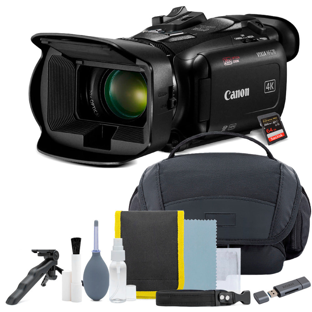 Canon Vixia HF G70 UHD 4K Camcorder (Black) Dlx Outfit