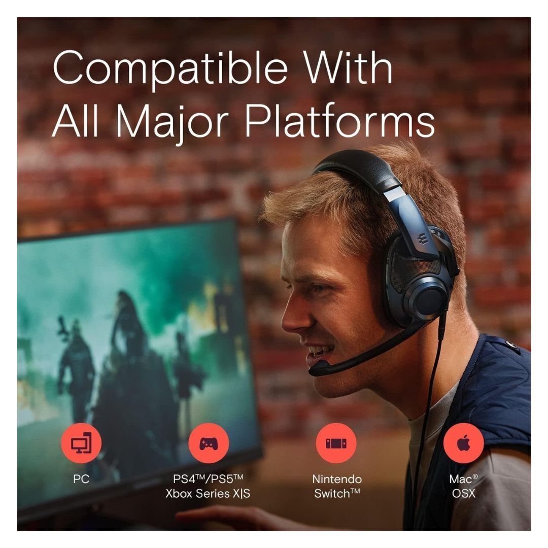 EPOS H6PRO Open Acoustic Gaming Headset with Mic, Cushioned Headband, and Magnetic Boom Arm (Green)