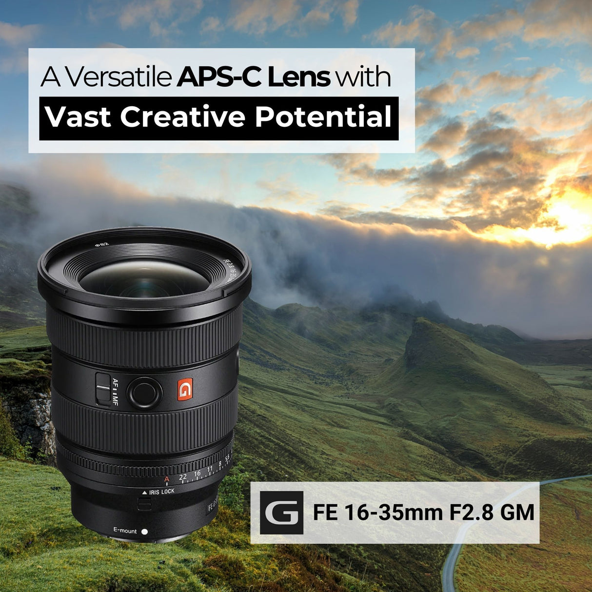 Sony FE 16-35mm F2.8 GM II Full-frame Zoom G Master Lens with Editing Software, 64GB SD Card Bundle