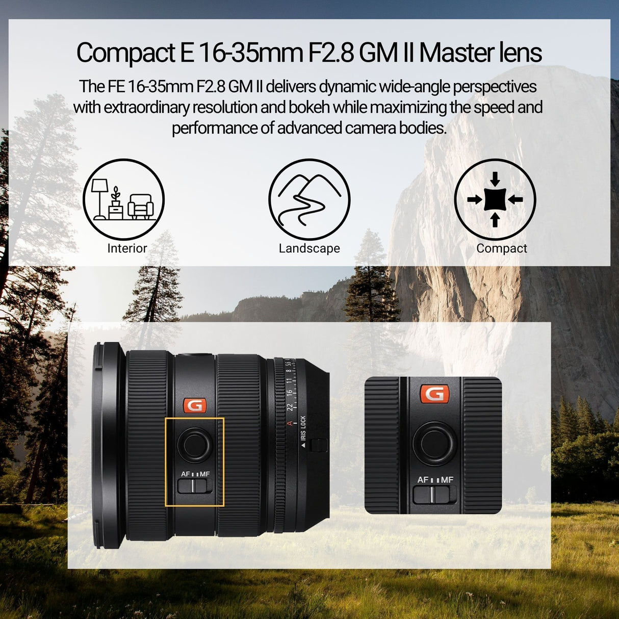 Sony FE 16-35mm F2.8 GM II Full-frame Zoom G Master Lens with Editing Software, 64GB SD Card Bundle