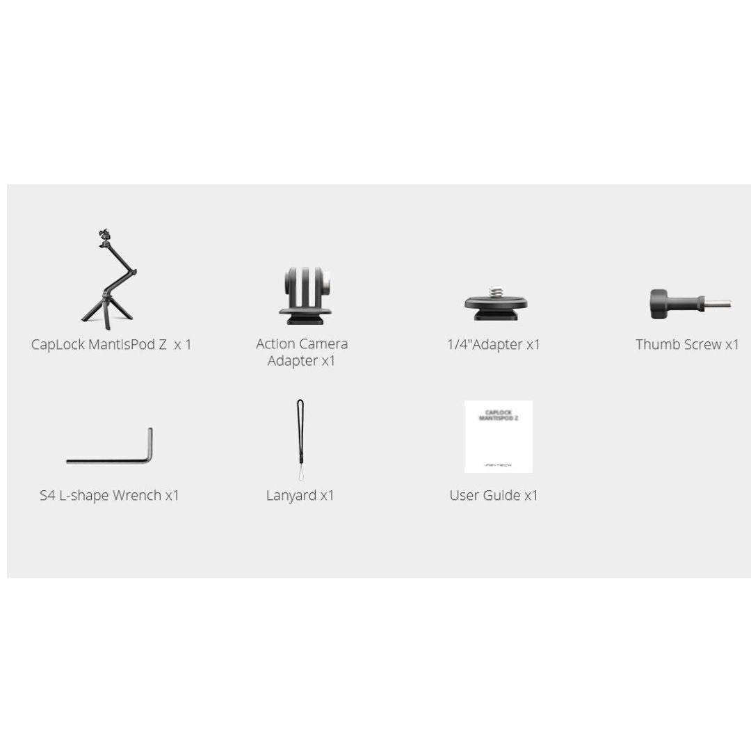 PGYTECH CapLock MantisPod Z with 360-Degree Rotation, Five Filming Modes, and Dual-Lock Design