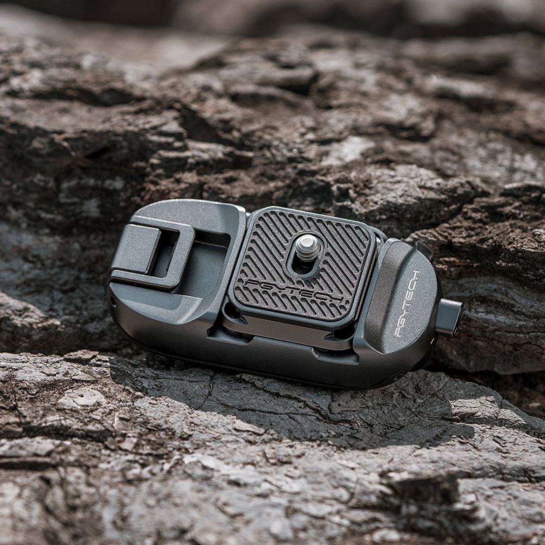 PGYTECH Beetle Camera Clip with Security Lock and Quick-Release Plate (Black)