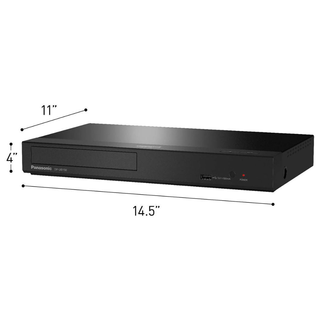 Panasonic DP-UB150-K 4K Blu-ray Player with HDR10 Plus and Hi-Res Audio (Black, Refurbished)