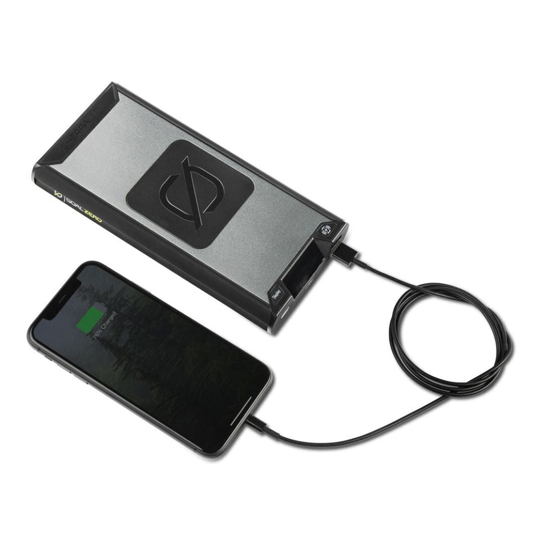 Goal Zero Sherpa 100PD 4th Generation Power Bank with 60-Percent Faster USB-C Charging (Black)