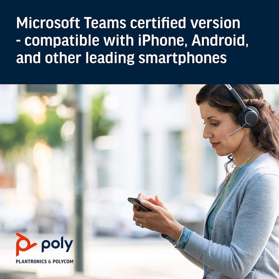 Plantronics Poly Voyager Focus UC Stereo Bluetooth Dual-Ear Headset (Black)