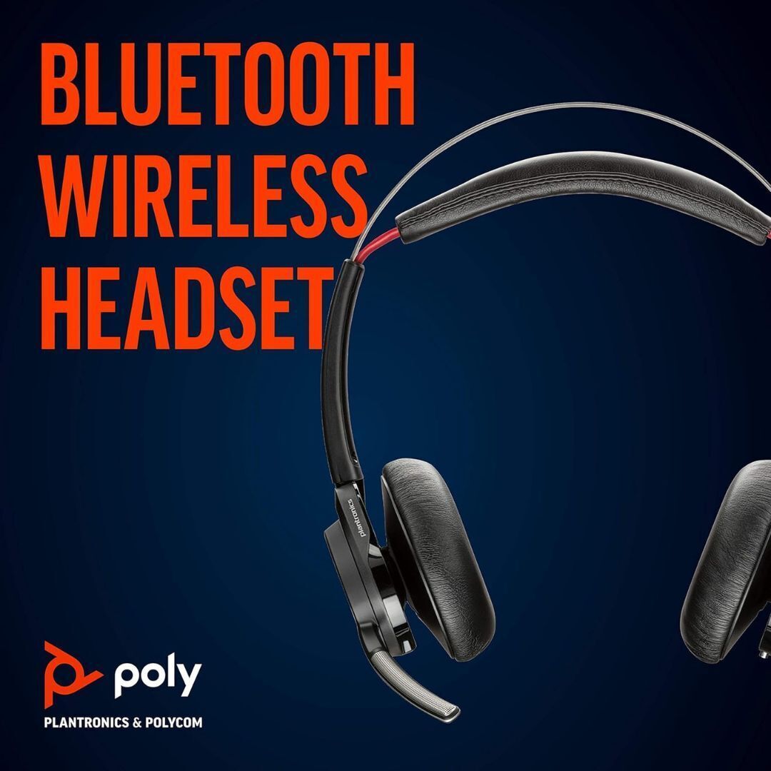 Plantronics Poly Voyager Focus UC Stereo Bluetooth Dual-Ear Headset (Black)