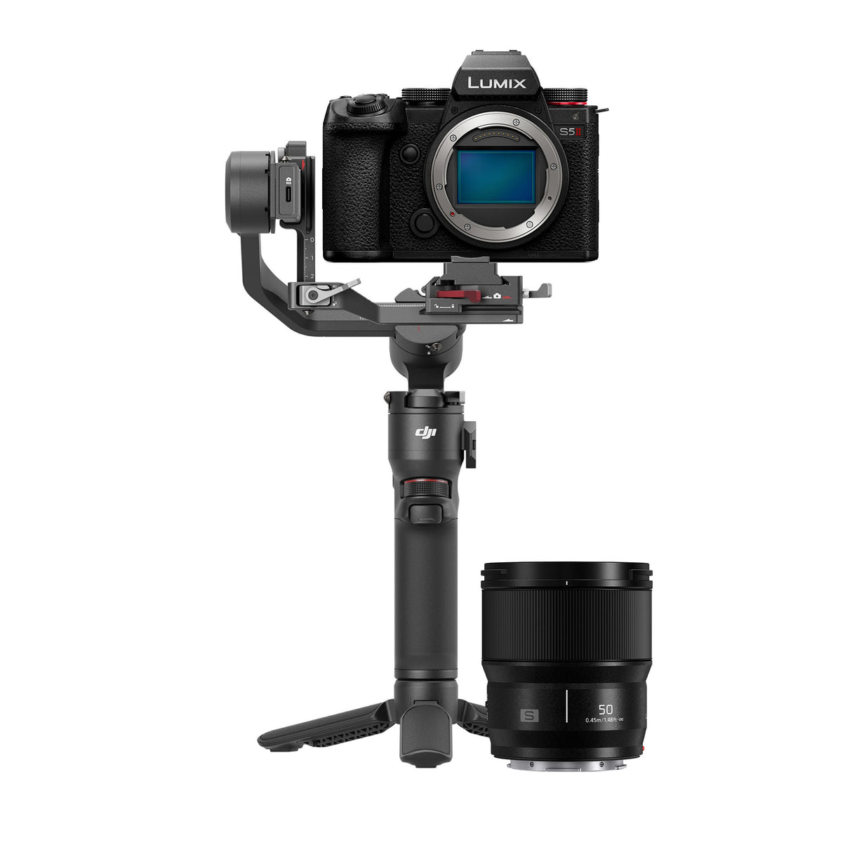 Panasonic LUMIX S5II 24.2MP Full Frame Mirrorless Camera with S 50mm f/1.8 Lens and RS 3 Mini Gimbal