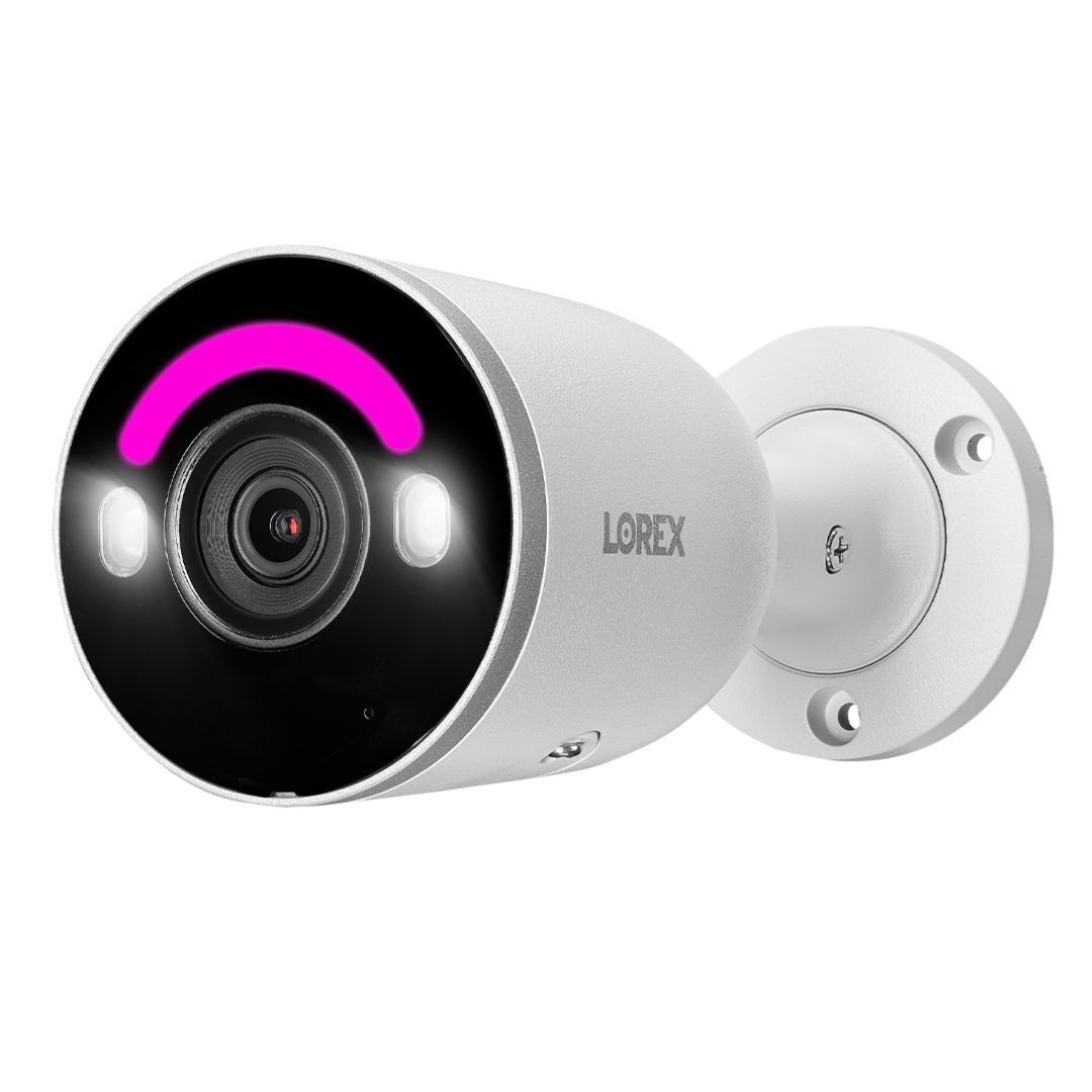 Lorex Fusion 4K 16 Camera Capable 2TB Wired NVR System with 4 IP Bullet Cameras (White)